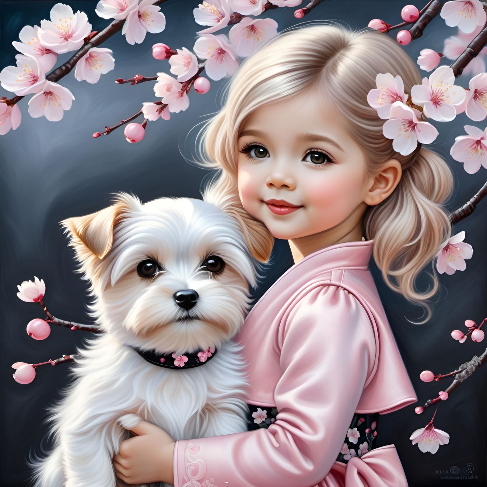 Beautiful with her puppy