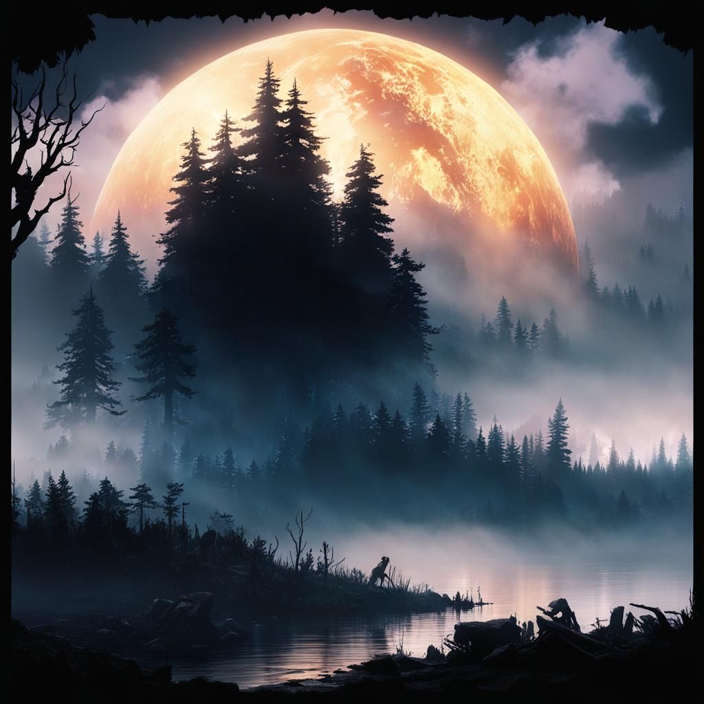 Apocalyptic Lake in Forbidden Forest: Matte Painting