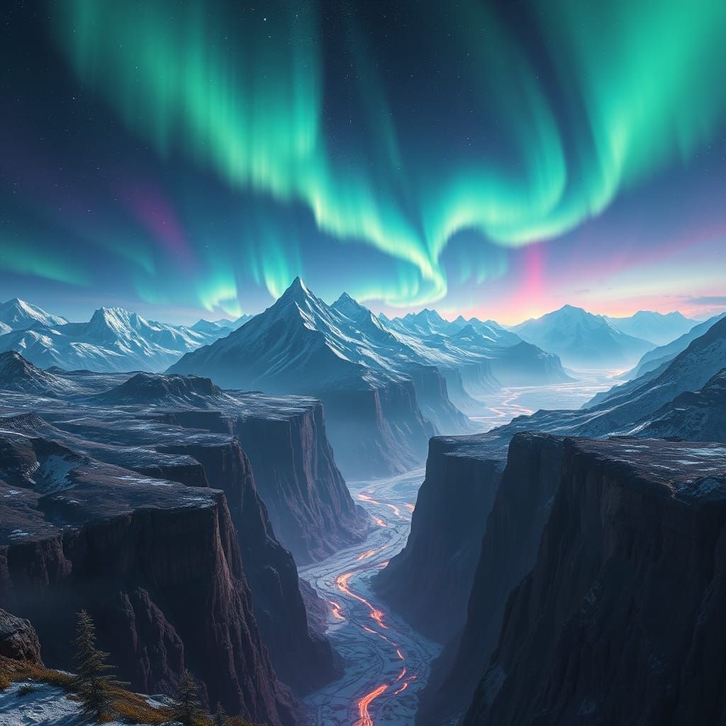 Sweeping Landscape in Dreamlike Surrealism