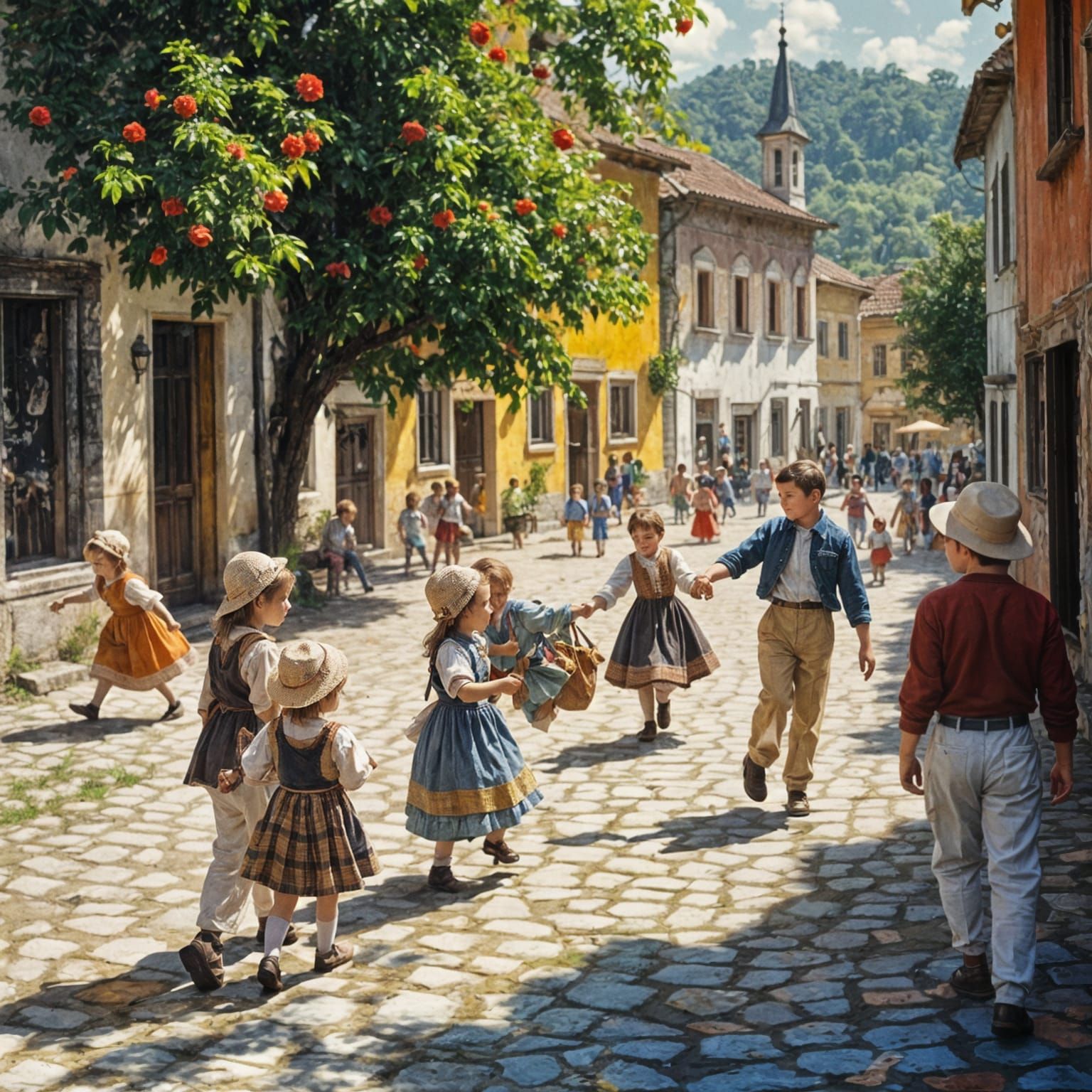 Children Playing in Romania, 1961
