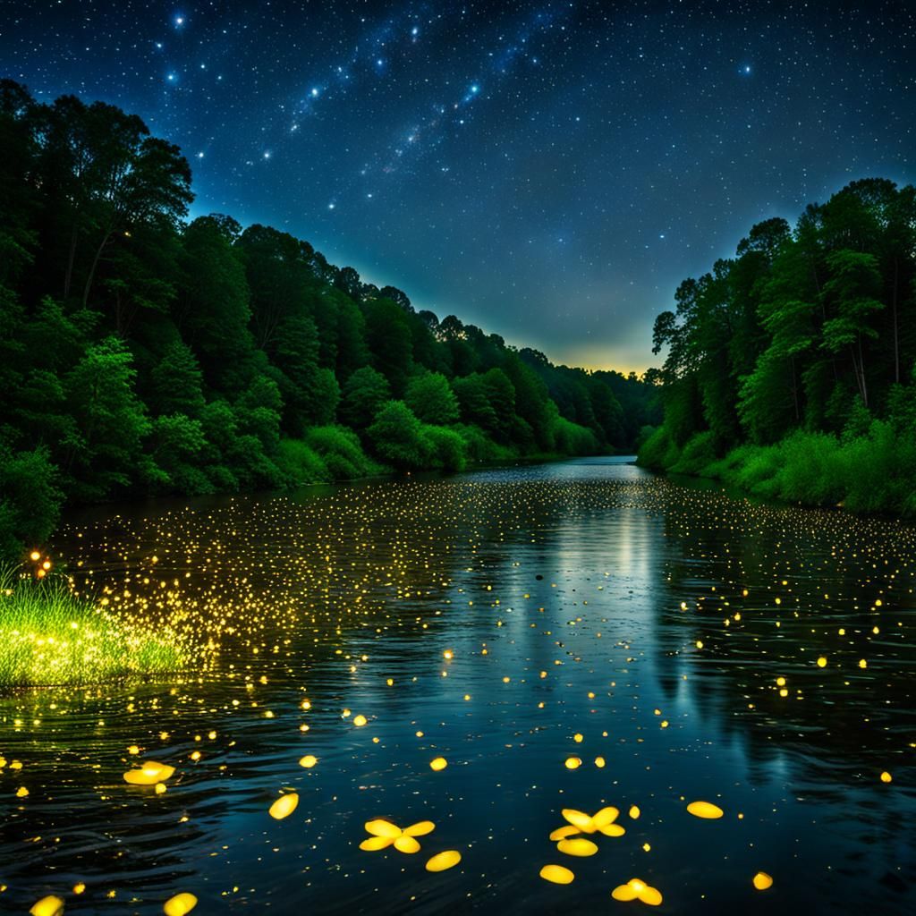 Flashing Fireflies East of the Mississippi River