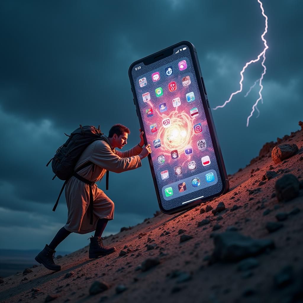Sisyphean Task: Pushing a Giant Smartphone Uphill