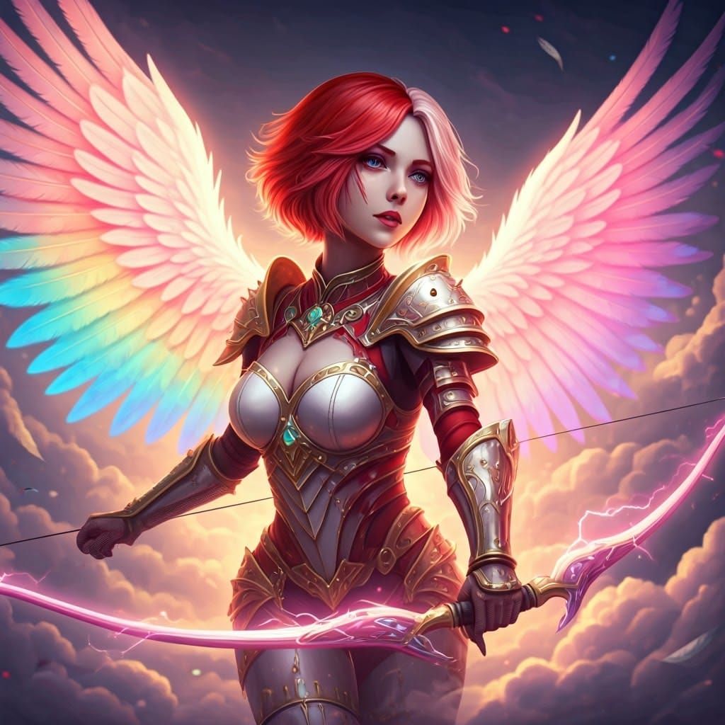 Glamorous Gothic Fantasy Archer Soars in Heavenly Realism