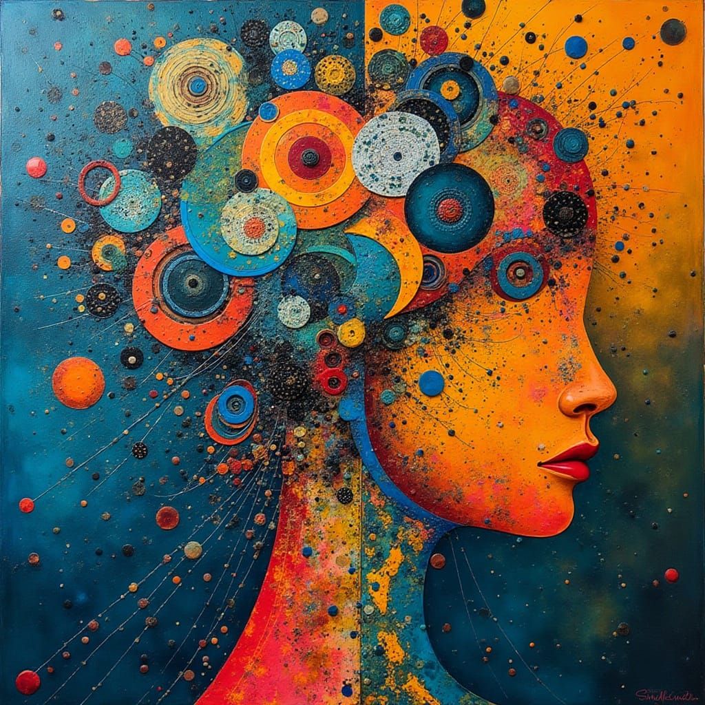 Vibrant Abstraction in Complementary Colors