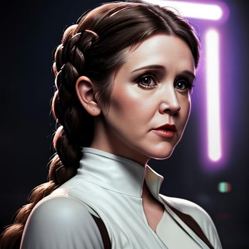 Young Princess Leia Realistic 8k Portrait