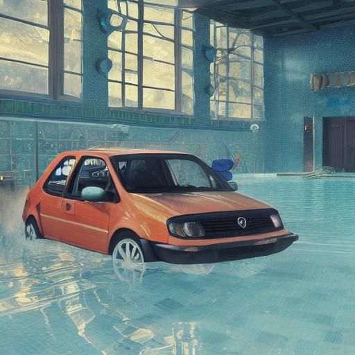 Corsa Inferno: A Wes Anderson-Inspired Pool Crash