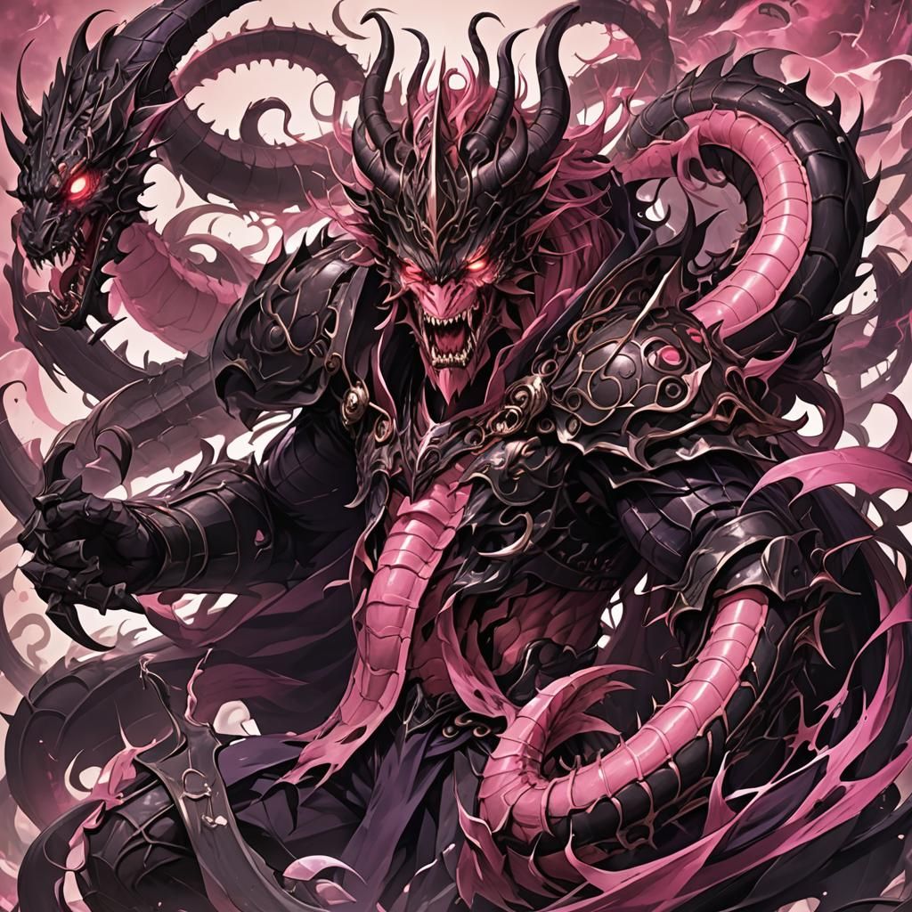 Archaic Worm Demon King in Anime Style