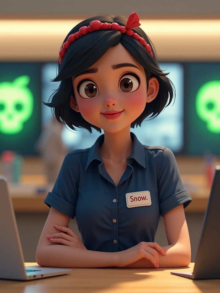 Modern Snow White Genius at Apple Store