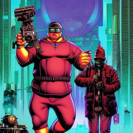 Cyberpunk Comic Art: Fatboys Return