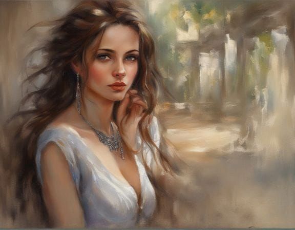 Expressive Digital Art in Style of Laura Sava