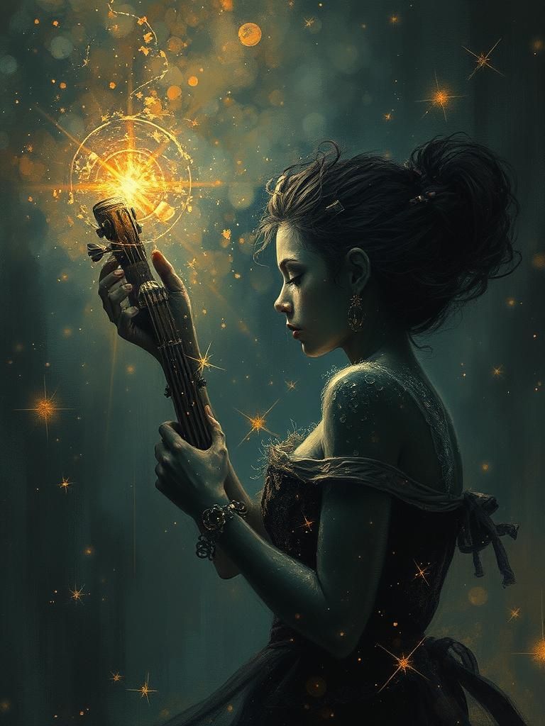 Dreamer's Forgotten Song in Surreal Pop Art