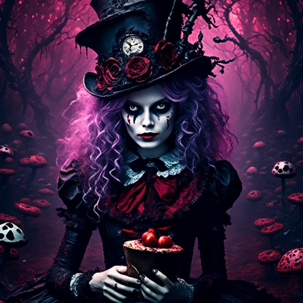 <lora:horror:1.0> Alice in a Dark Wonderland