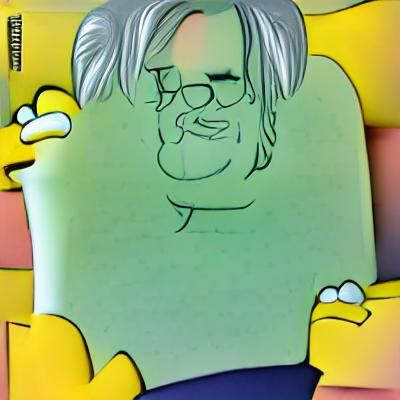 Matt Groening Style Character Illustration