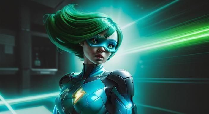 Carbonpunk Noir Impressionist Comic Book Hero