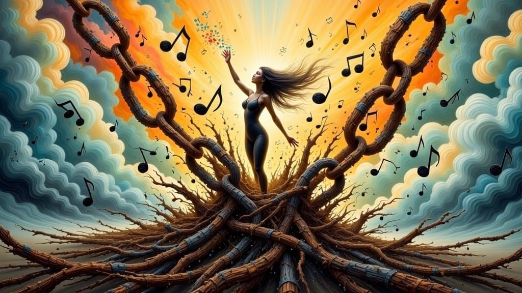 Swirling Notes of Freedom Unshackle Artistic Expression