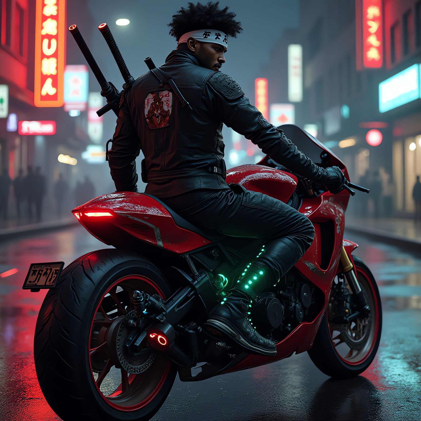 Neo-Noir Samurai Rides into the Neon Night