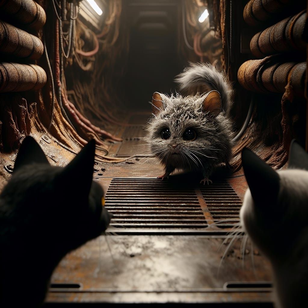 Robust Rodent Emerges in Futuristic Abandoned Space Station