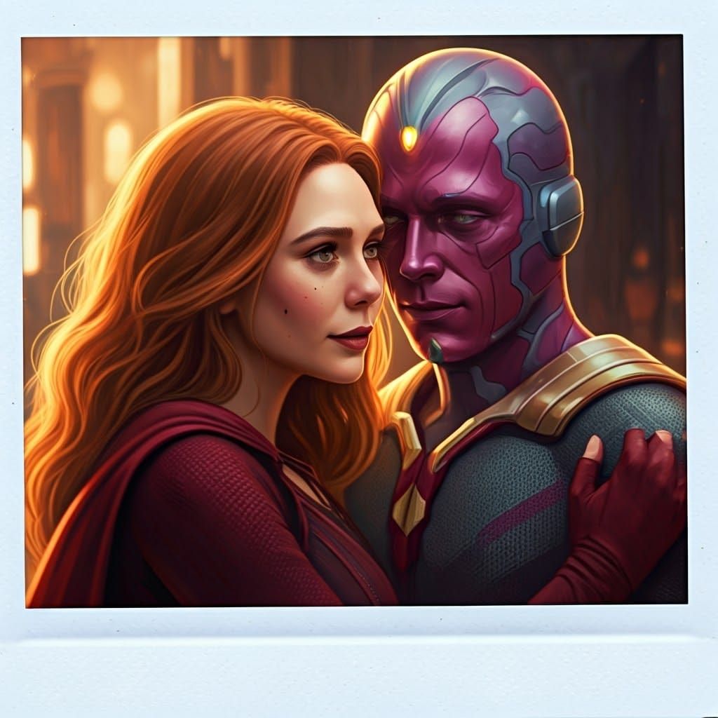 Scarlet Witch and Vision: Romantic Polaroid Moment