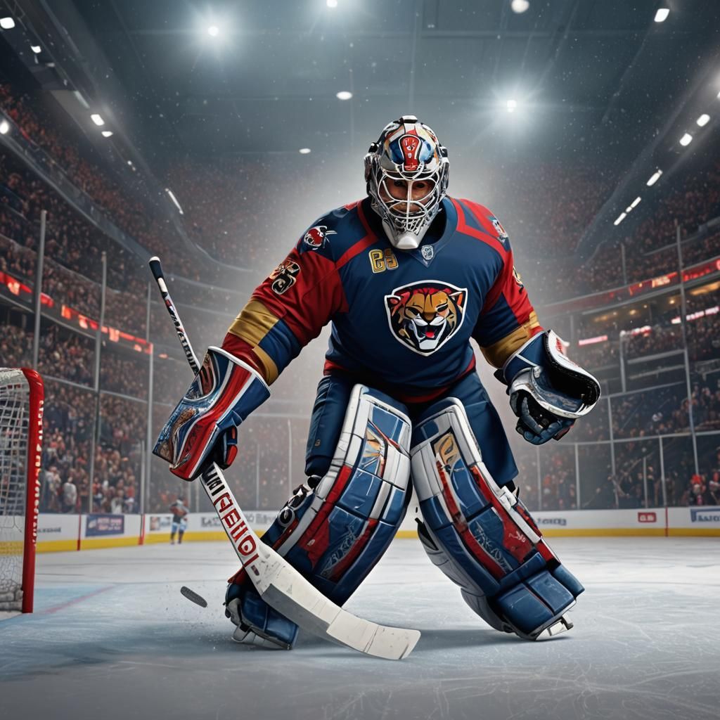 Florida Panthers Goalie: Detailed Fantasy Concept Art
