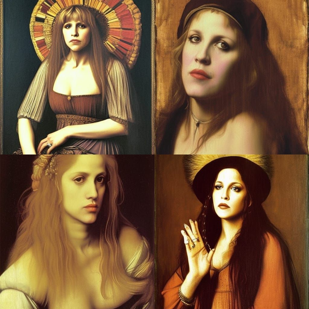 Stevie Nicks in Renaissance Portrait Style
