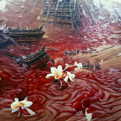 Surreal Bone Pagodas in a Sea of Flowers