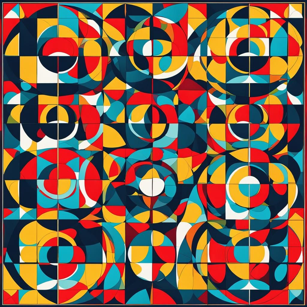 Symmetrical Moon Quilts in Pop Art Style