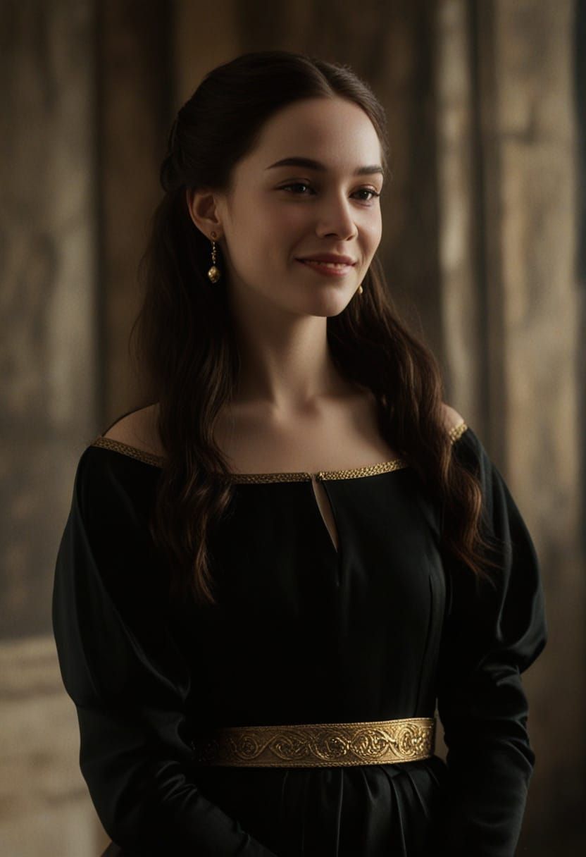 Medieval Princess in Golden Light