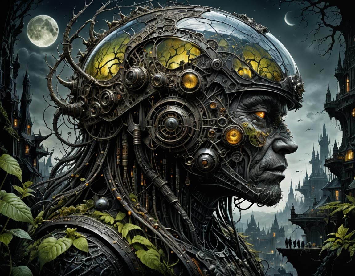 Bioluminescent Cthulhu: Surreal Double Exposure Art