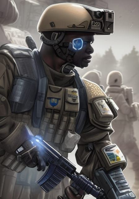 Photorealistic Augmented Infantry Soldier in 4K