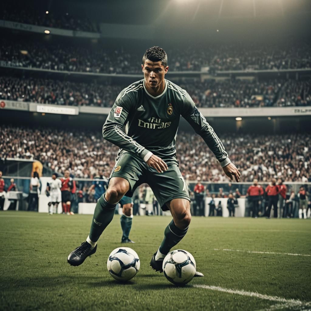 Cinematic Film Still of Christiano Ronaldo