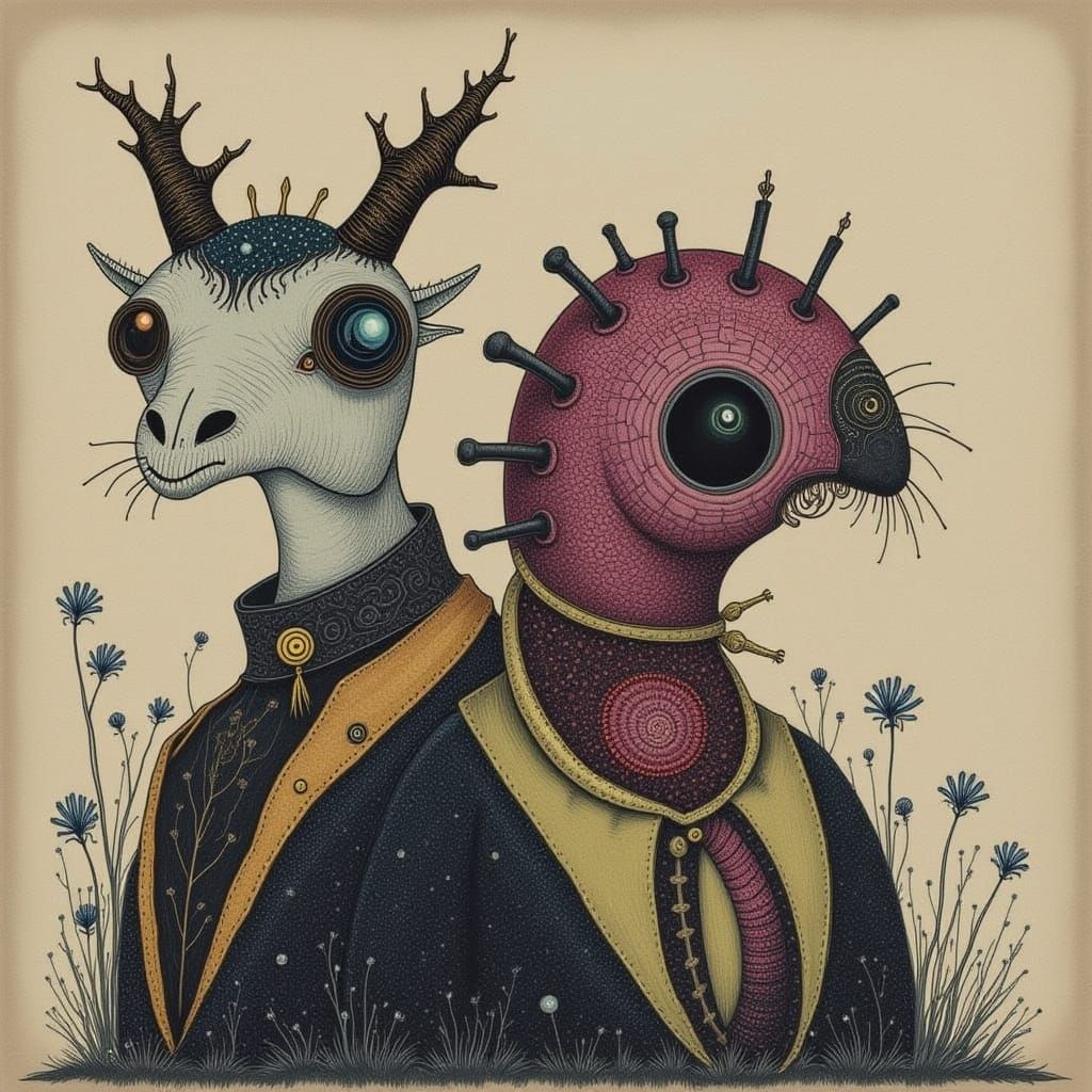 AI Generated Abstract Landscape with Organic Forms