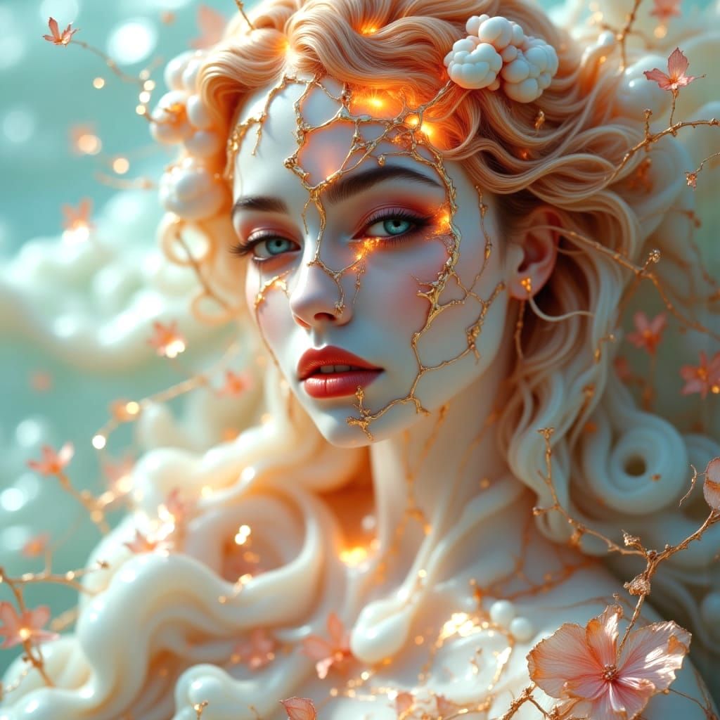 Venus, Goddess of Love, in Rococo Style