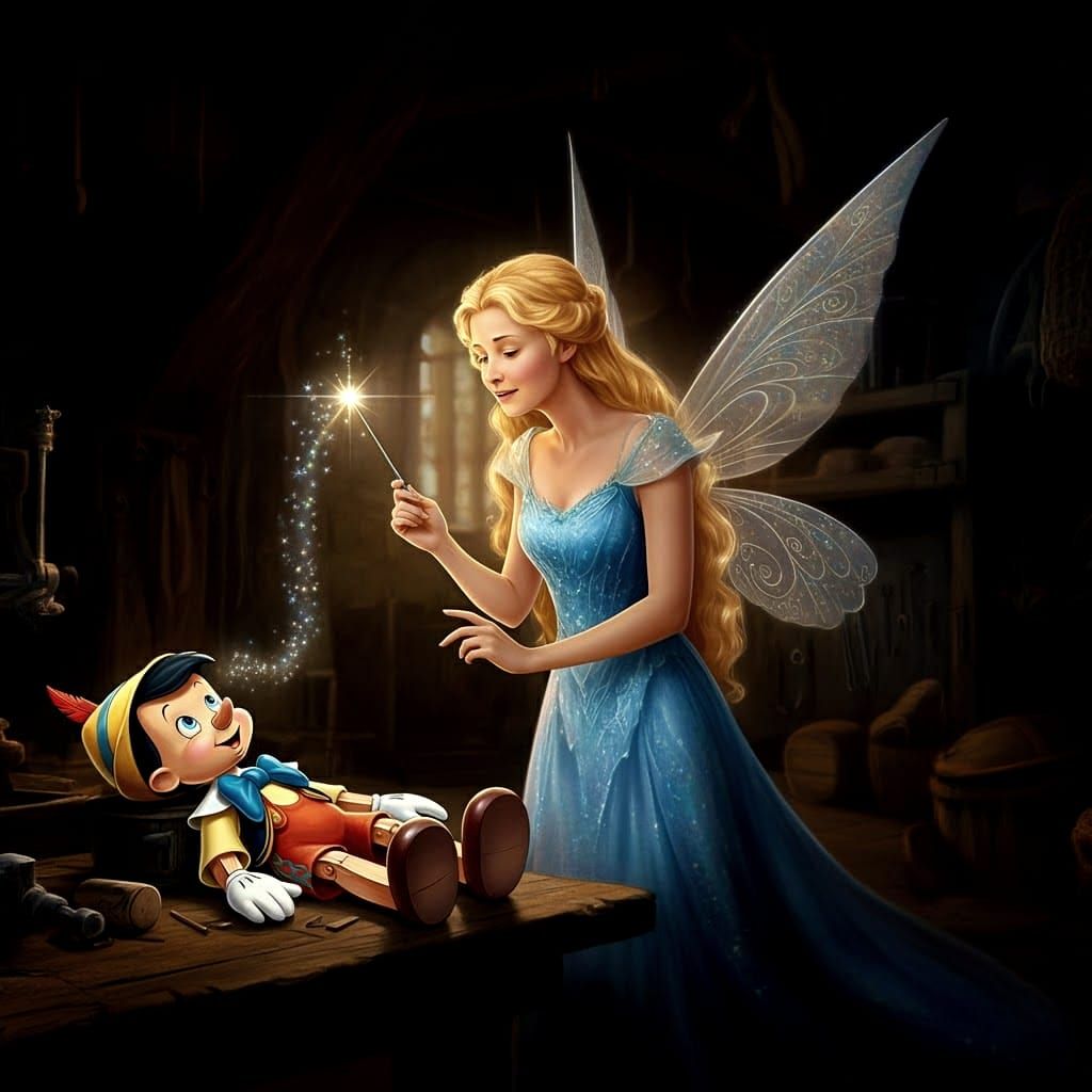 Blue Fairy Brings Pinocchio to Life