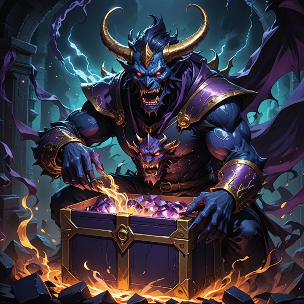 Demonic Entity Confinement Masterpiece in Anime Style