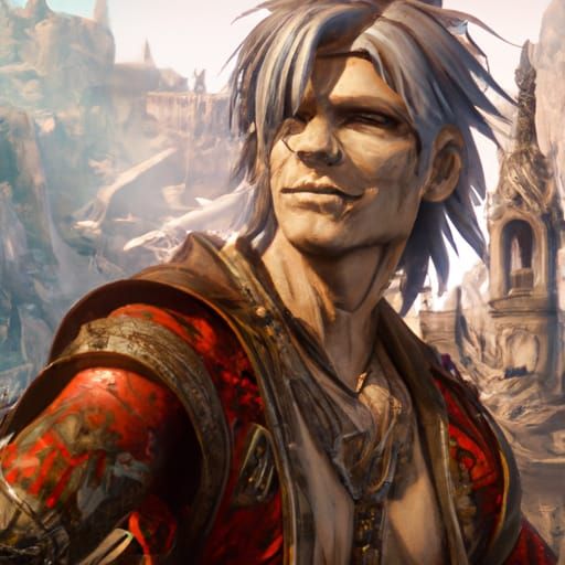 Dante from Devil May Cry: Detailed Matte Painting