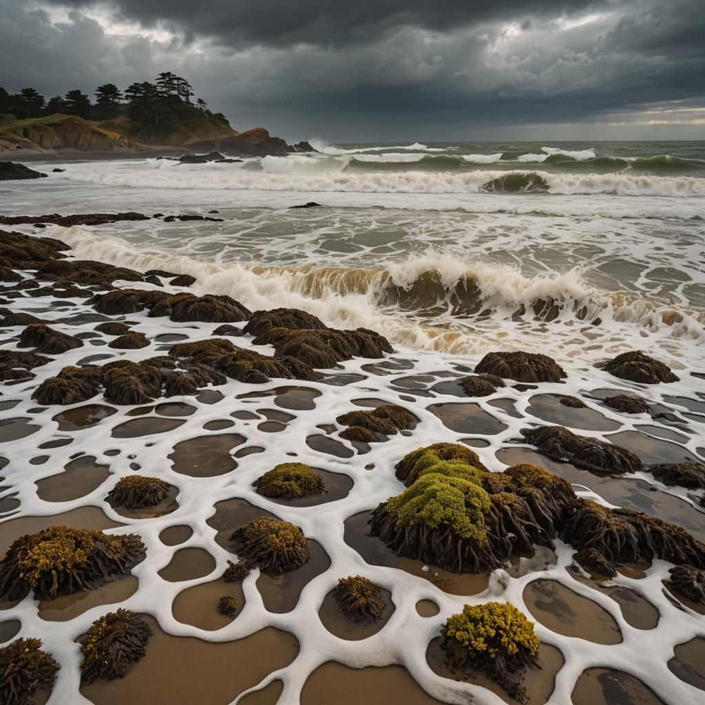 Golden Light on a Weathered Coastline