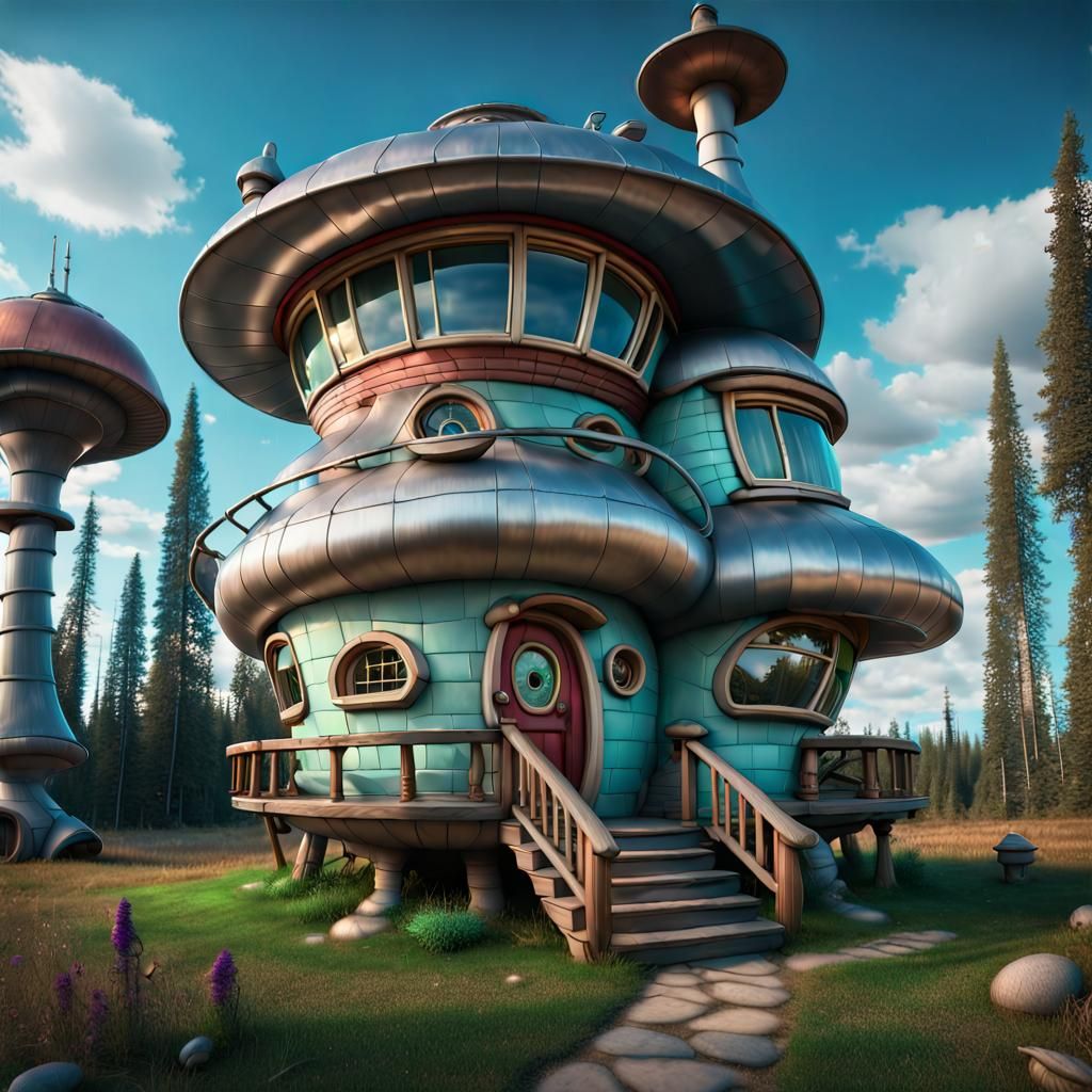 Futurama's Bender: Mushroom House Concept Art