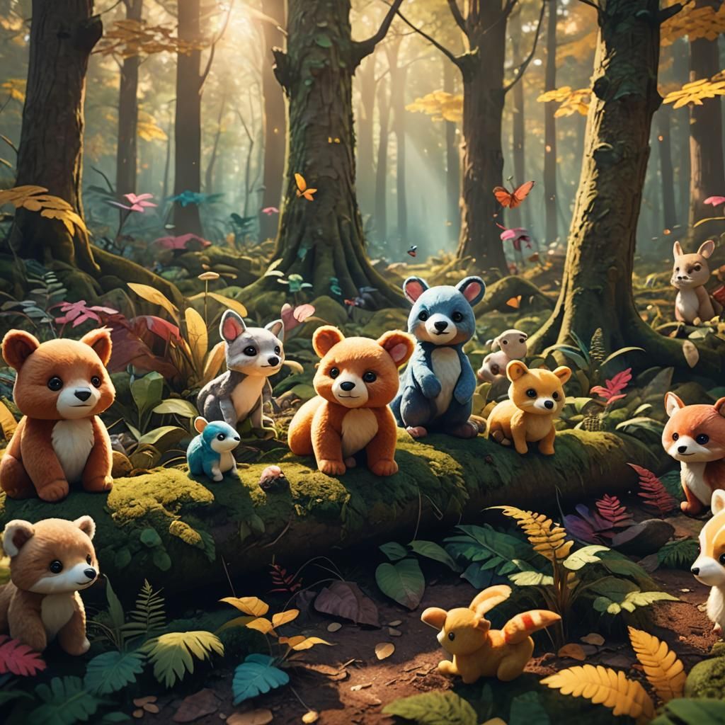 Stuffed Animals Come to Life in Fantasy Forest