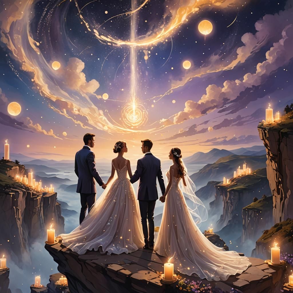 Celestial Wedding in a Fantasy Wonderland