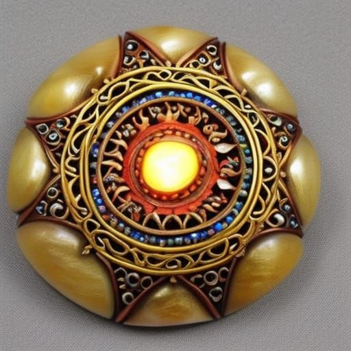 Surreal Orb on Stargazing Platform in Warped Perspective