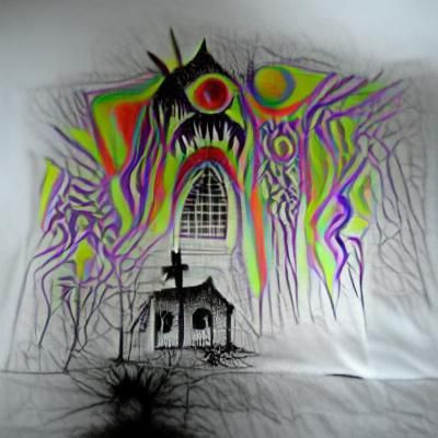 Gothic Shadow Church in Dark Style