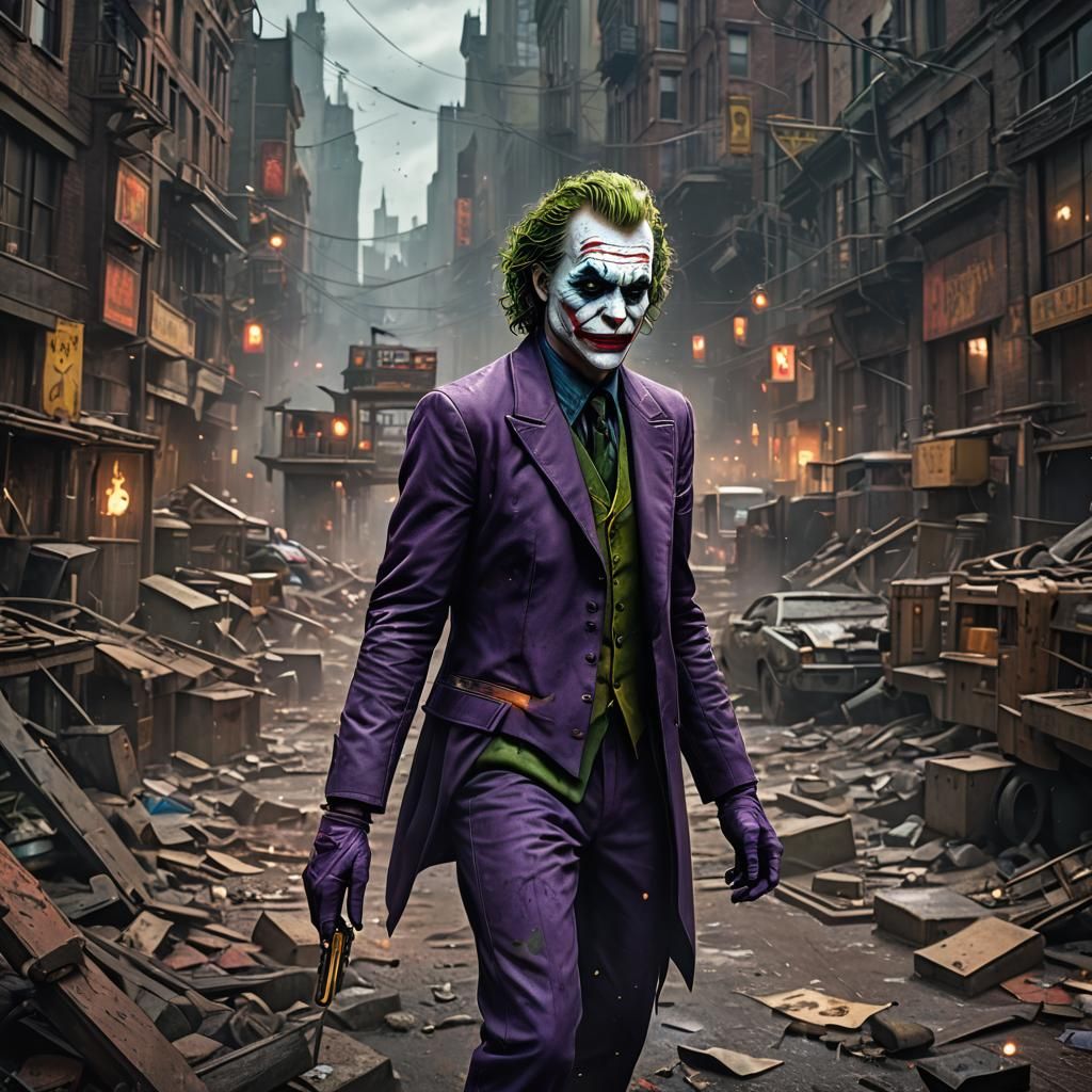 Detailed Matte Painting of The Joker