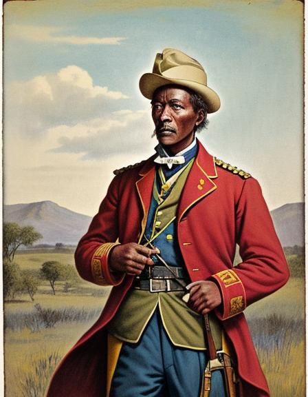 South African Soldier in 1860s Style Photograph