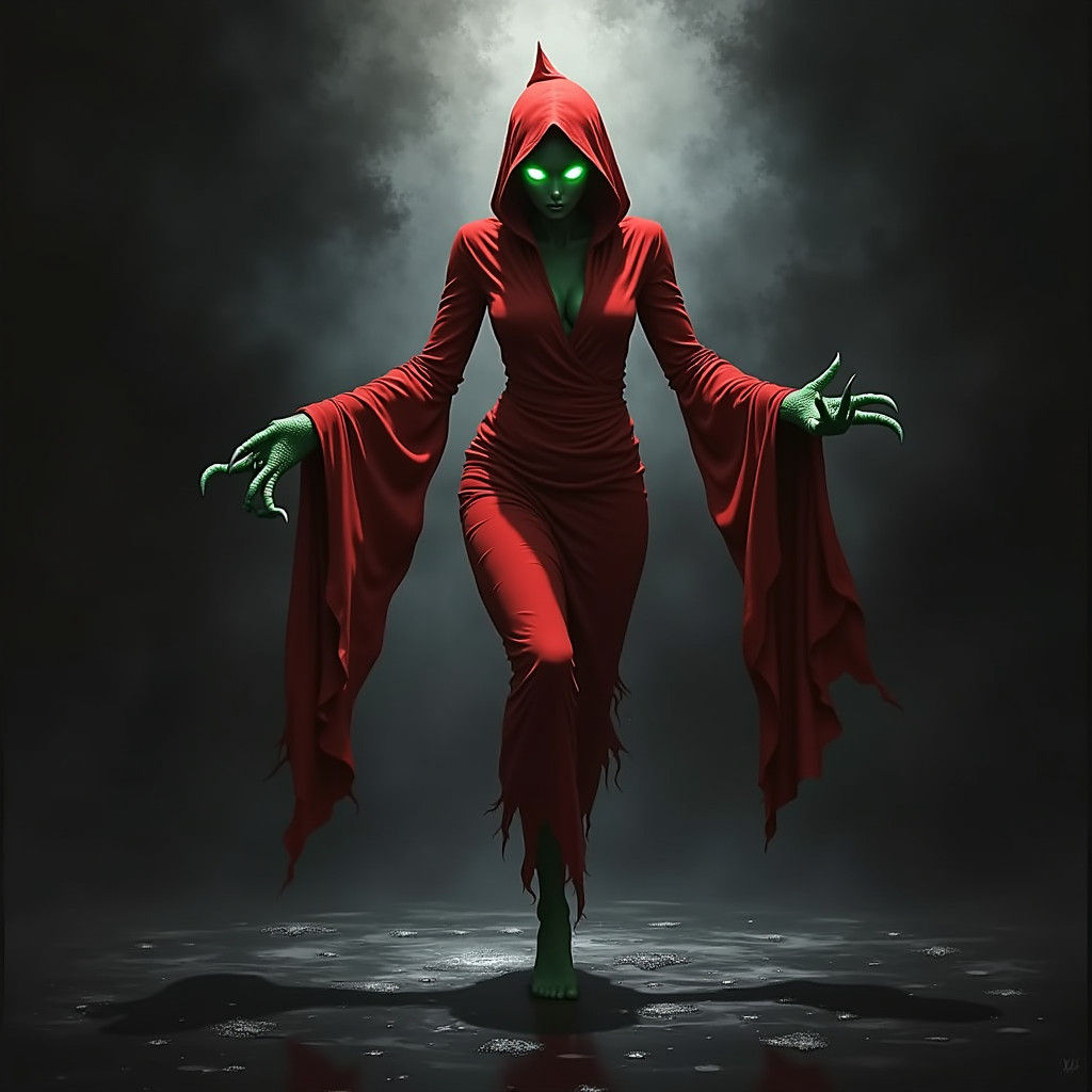 Shadow Weaver in Acrylic Oil Painting Style