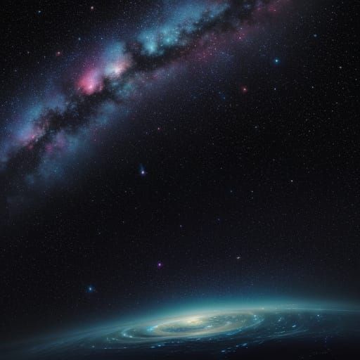 Cosmic Vistas in the Year 999: Ethereal Starry Expanse