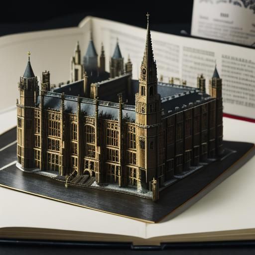 Hyperrealistic England Pop-Up Book in HDR