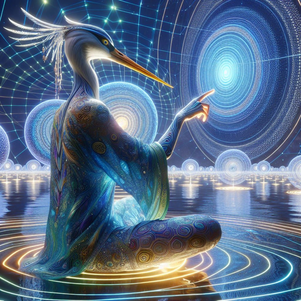 Heron Goddess in Sacred Geometry