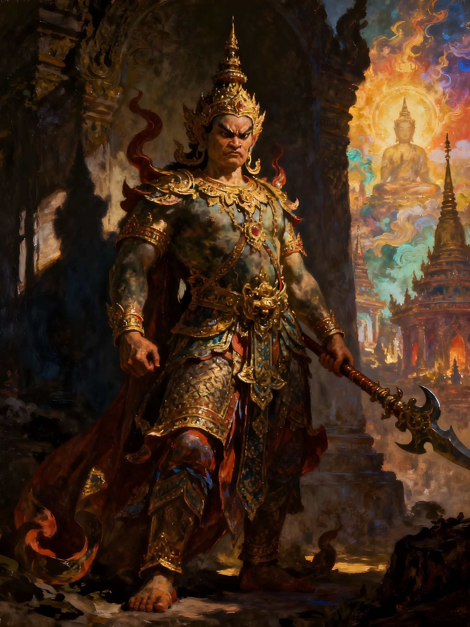 Oil Painting of Thao Wessuwan