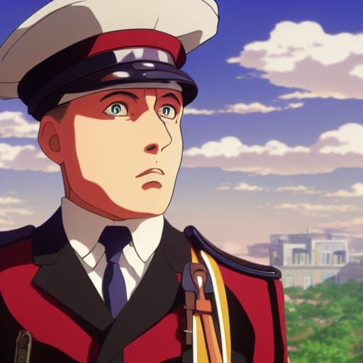 Mussolini in Schoolgirl Outfit: Studio Ghibli Anime