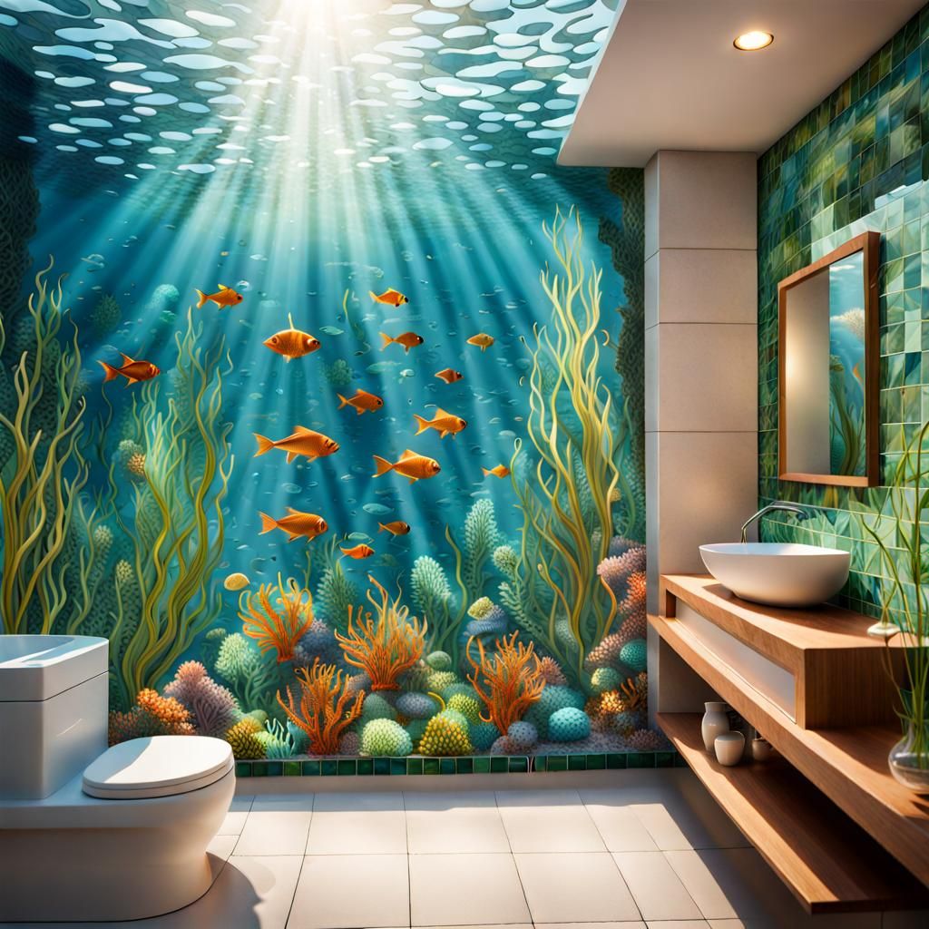 Underwater Mosaic Tile Masterpiece